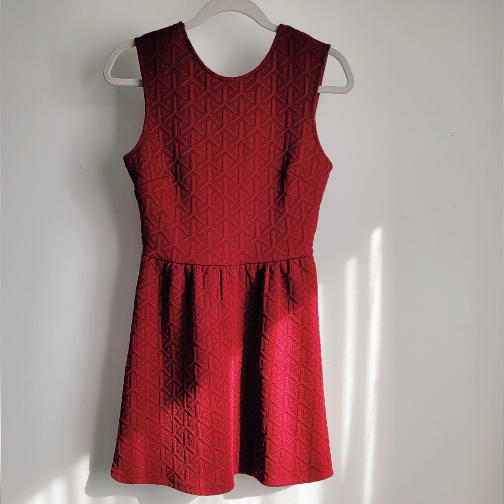 Dark red cocktail dress